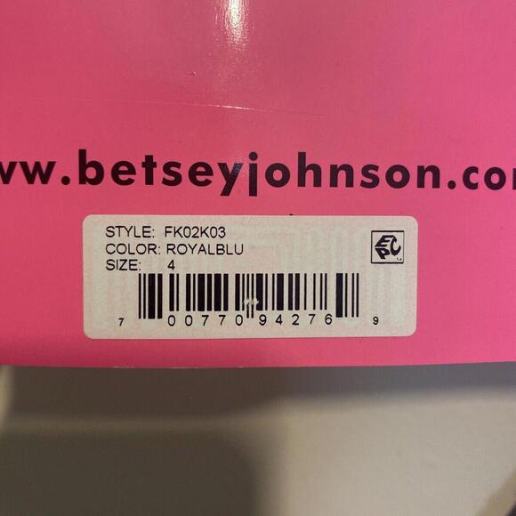 Betsey Johnson Sheath Dress Women's Size 4 Blue Floral Printed Sleeveless - Picture 12 of 13